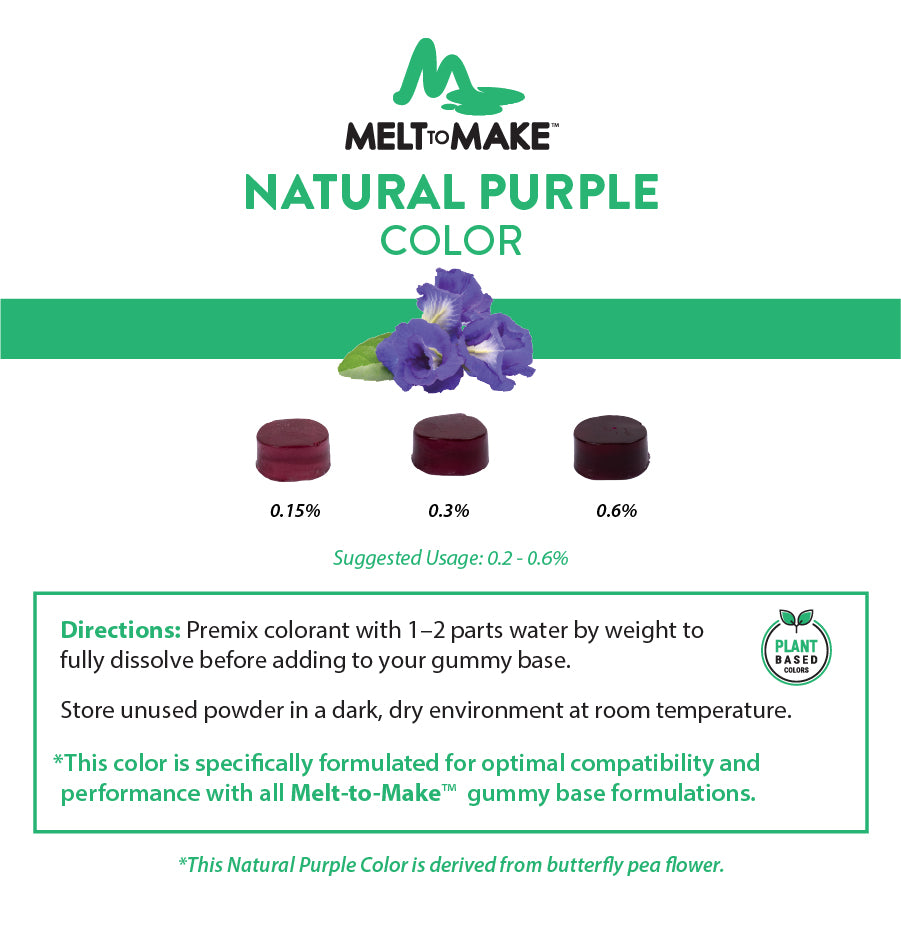 280 g (9.9 oz) Melt-to-Make™ Natural Purple Color