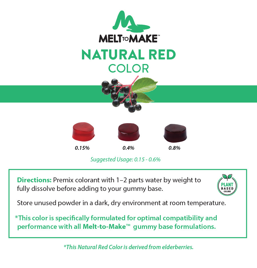 265 g (9.3oz) Melt-to-Make™ Natural Red Color