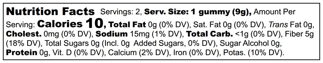 FDA Linear Label Example